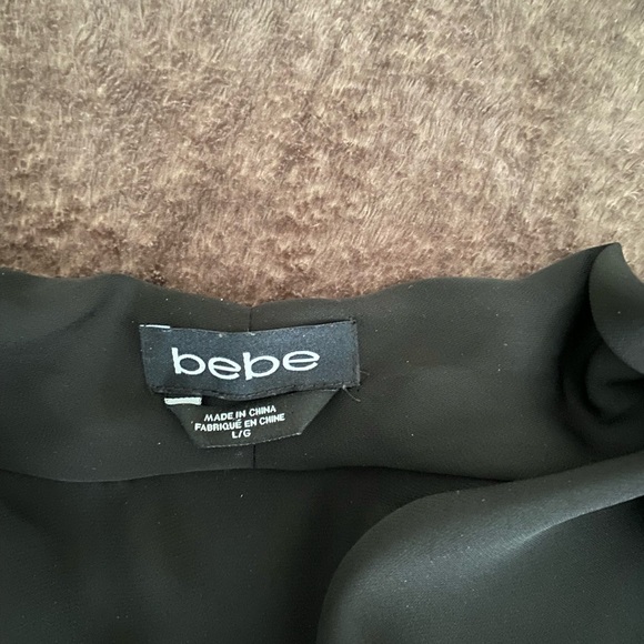 bebe Black Women's Blazer with Zipper Detail - Picture 3 of 3